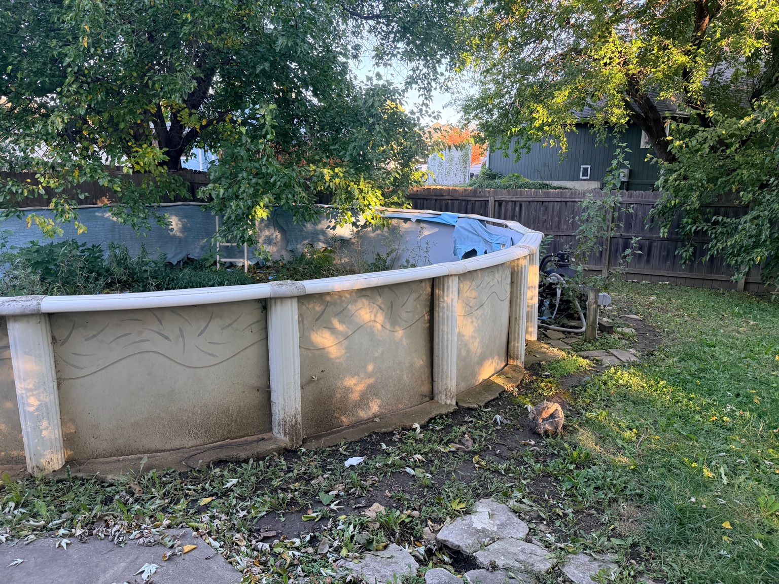 Pool before removal second view