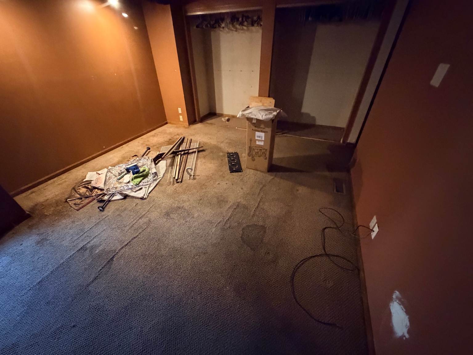 Second room before carpet removal