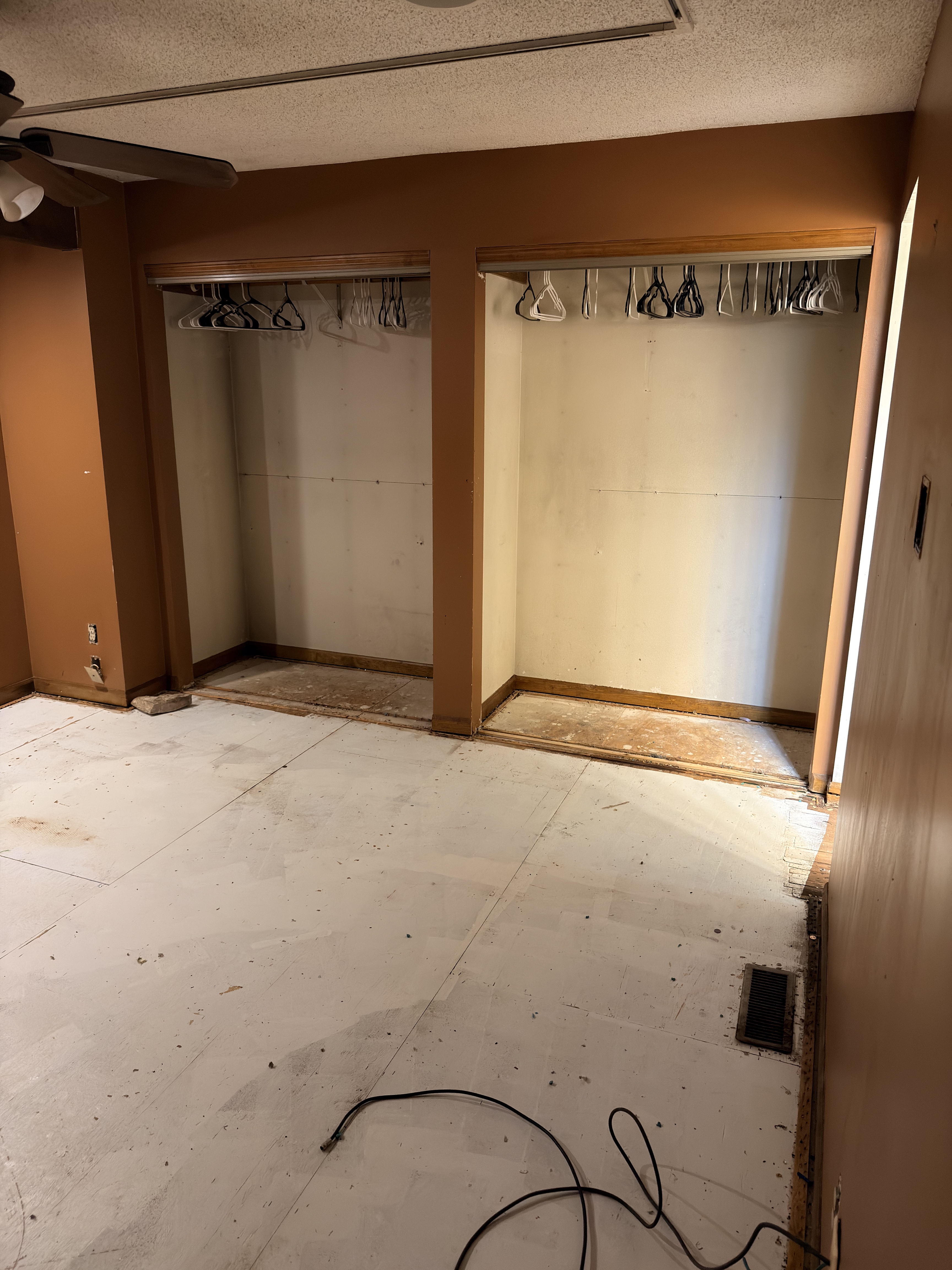 Second room after carpet removal